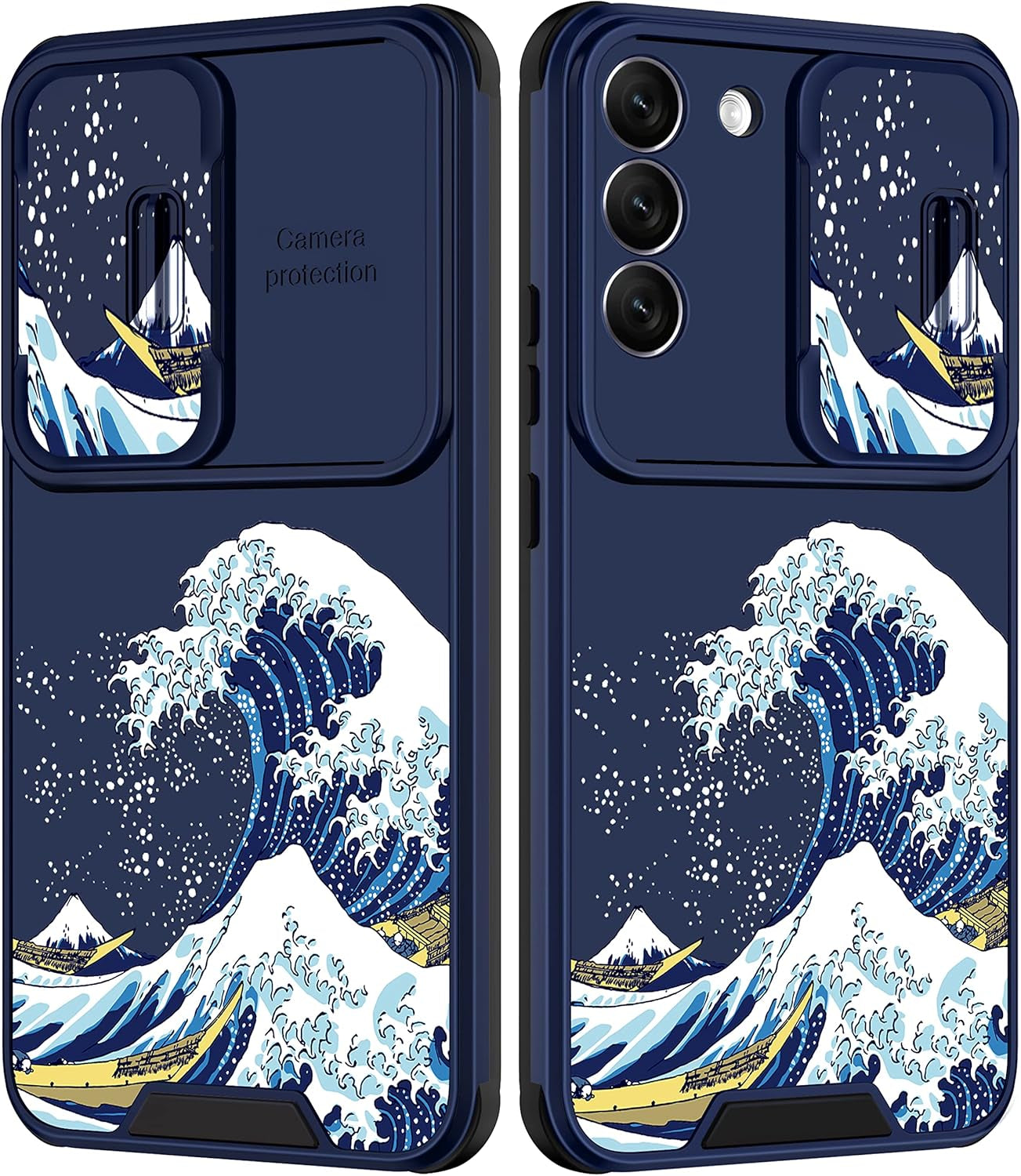 Goocrux for Samsung Galaxy S22 plus Case Leopard for Girls Women Cheetah Print Phone Cover Cute Black Animal Fashion Design with Slide Camera Cover Aesthetic Girly Cases for Galaxy S22 plus 5G 6.6''