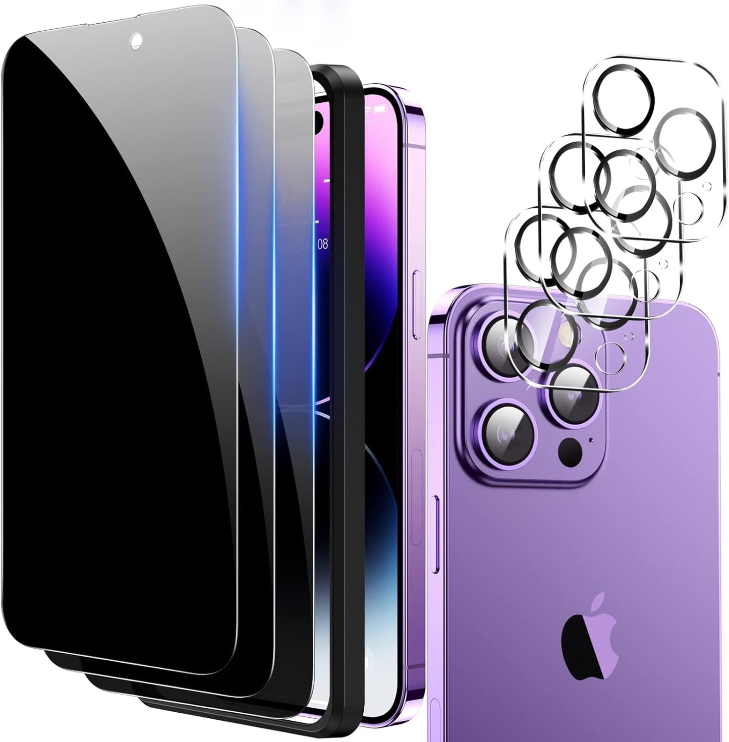 Fotbor [2+3 Pack for Samsung Galaxy S24 plus Screen Protector and Camera Lens Protector, [Dust-Free] Easy Installation, Fingerprint Unlocking Support, 6.7 Inch Tempered Glass, Case Friendly HD Clear