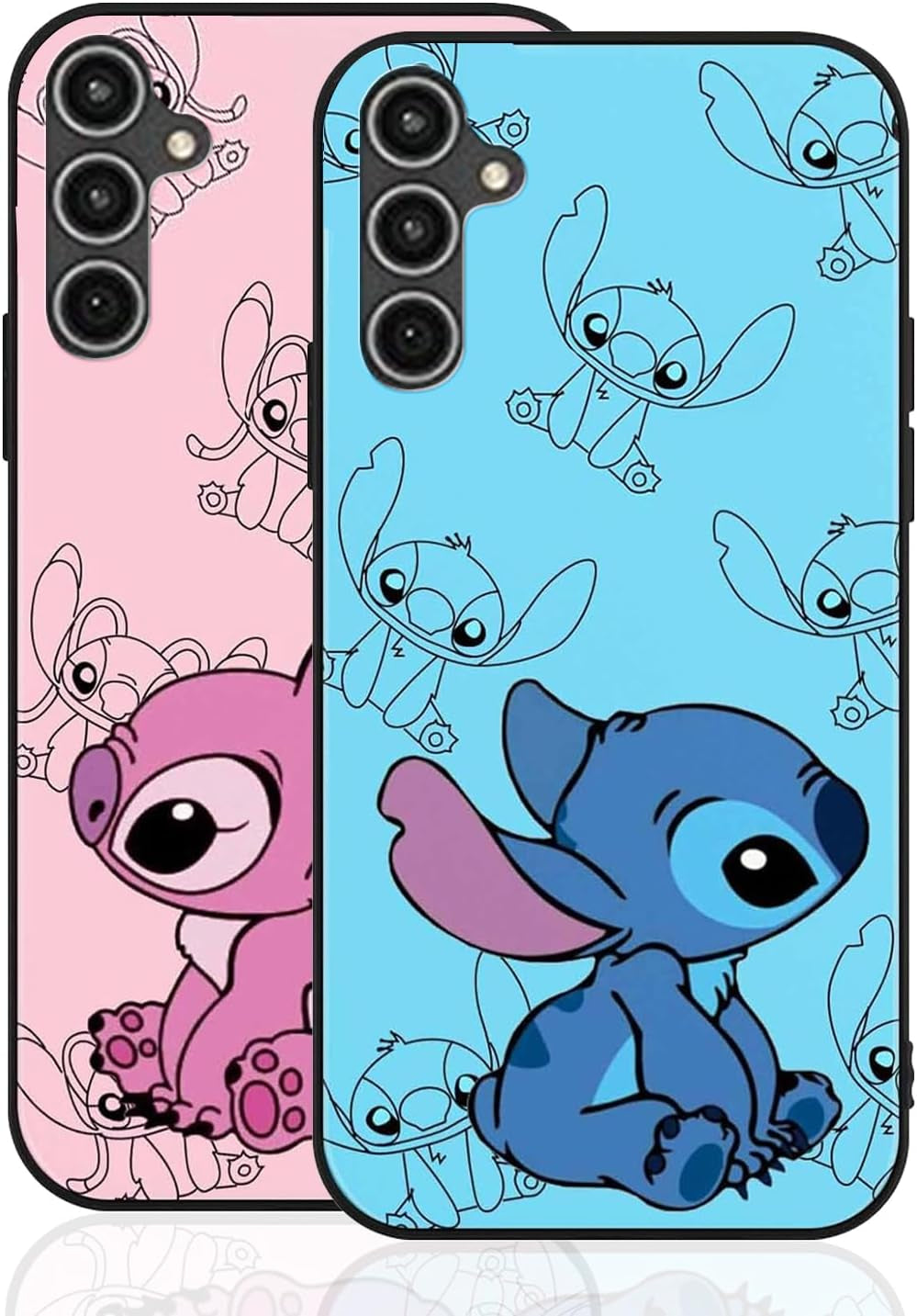 2 Pack Cute Funny Cartoon Phone Case for Samsung Galaxy S23 FE 5G Slim Soft TPU Full Protective Shockproof Anime Case for Kids Adults Women Men for Samsung Galaxy S23 FE 5G(Blue)