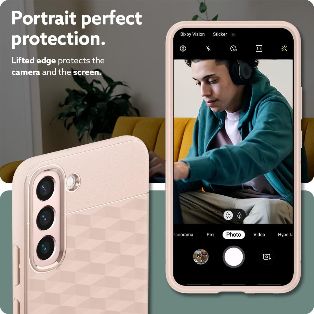 Caseology Parallax for Galaxy S22 Case, Enhanced Ergonomic Design - Indi Pink