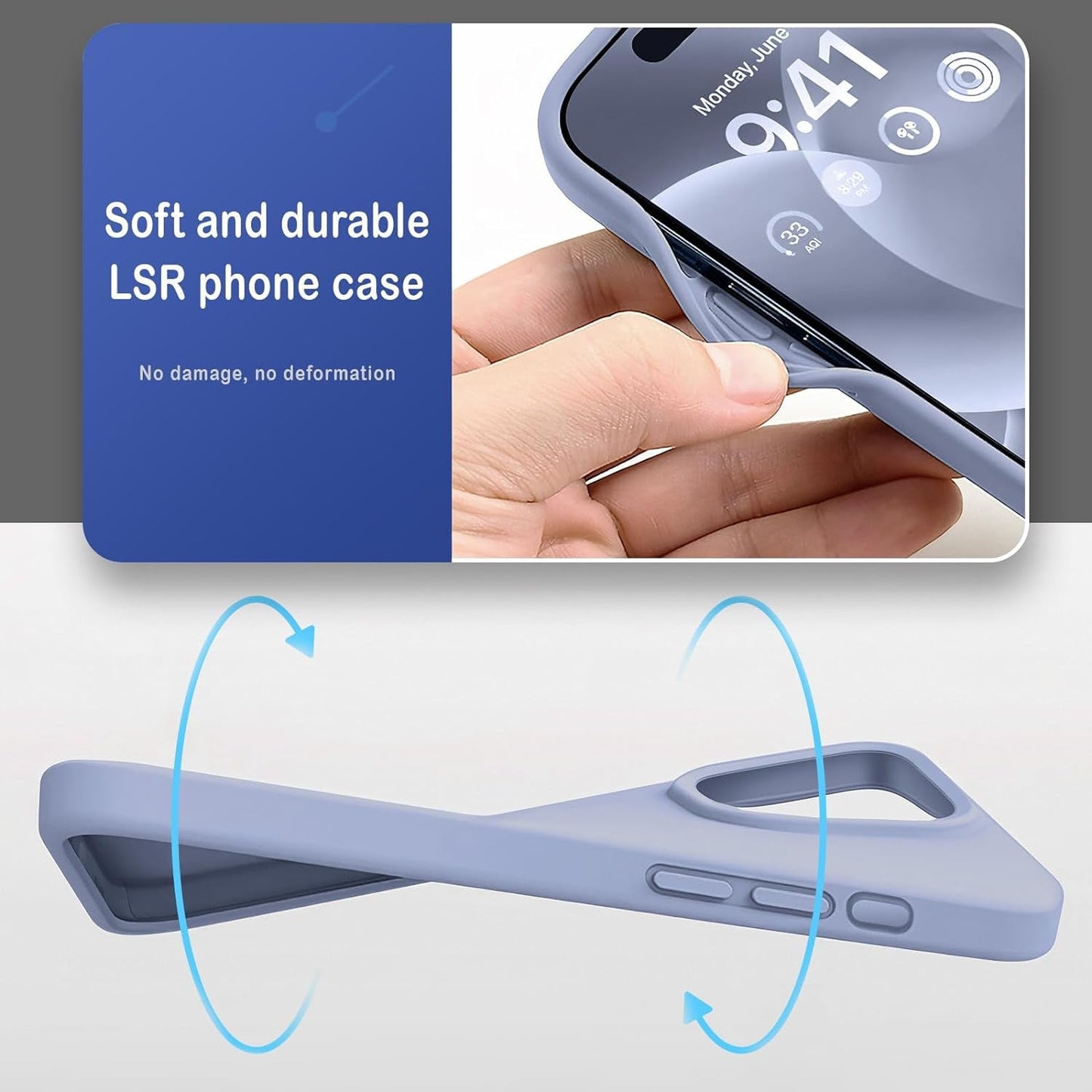 Coolfrog for Iphone 15 Pro Case, Compatible with Magsafe, 6.1" Silicone Shockproof Military-Grade Protection, Magnetic Phone Case for Men Women, Clove Purple  CoolFrog   