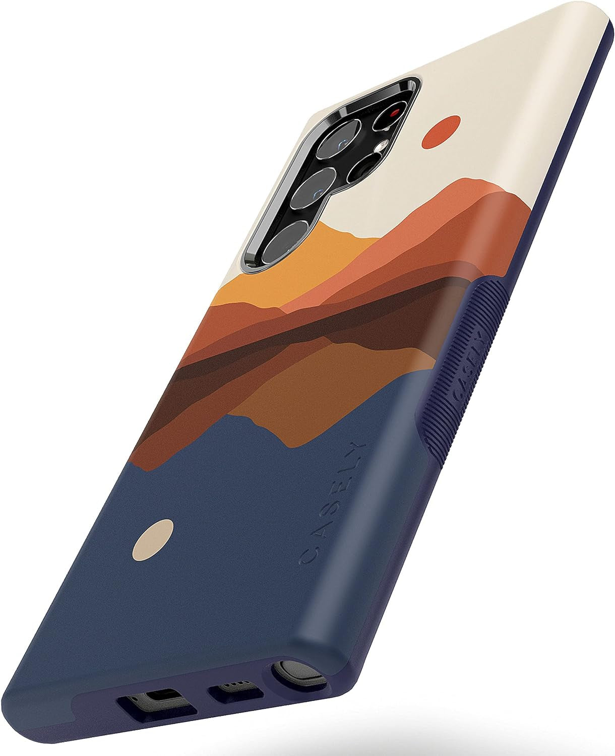 Casely Galaxy S22 Ultra | Opposites Attract | Day & Night Colorblock Mountains Samsung Case