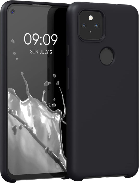 Kwmobile Case Compatible with Google Pixel 5A 5G Case - TPU Silicone Phone Cover with Soft Finish - Black  KW-Commerce Black  