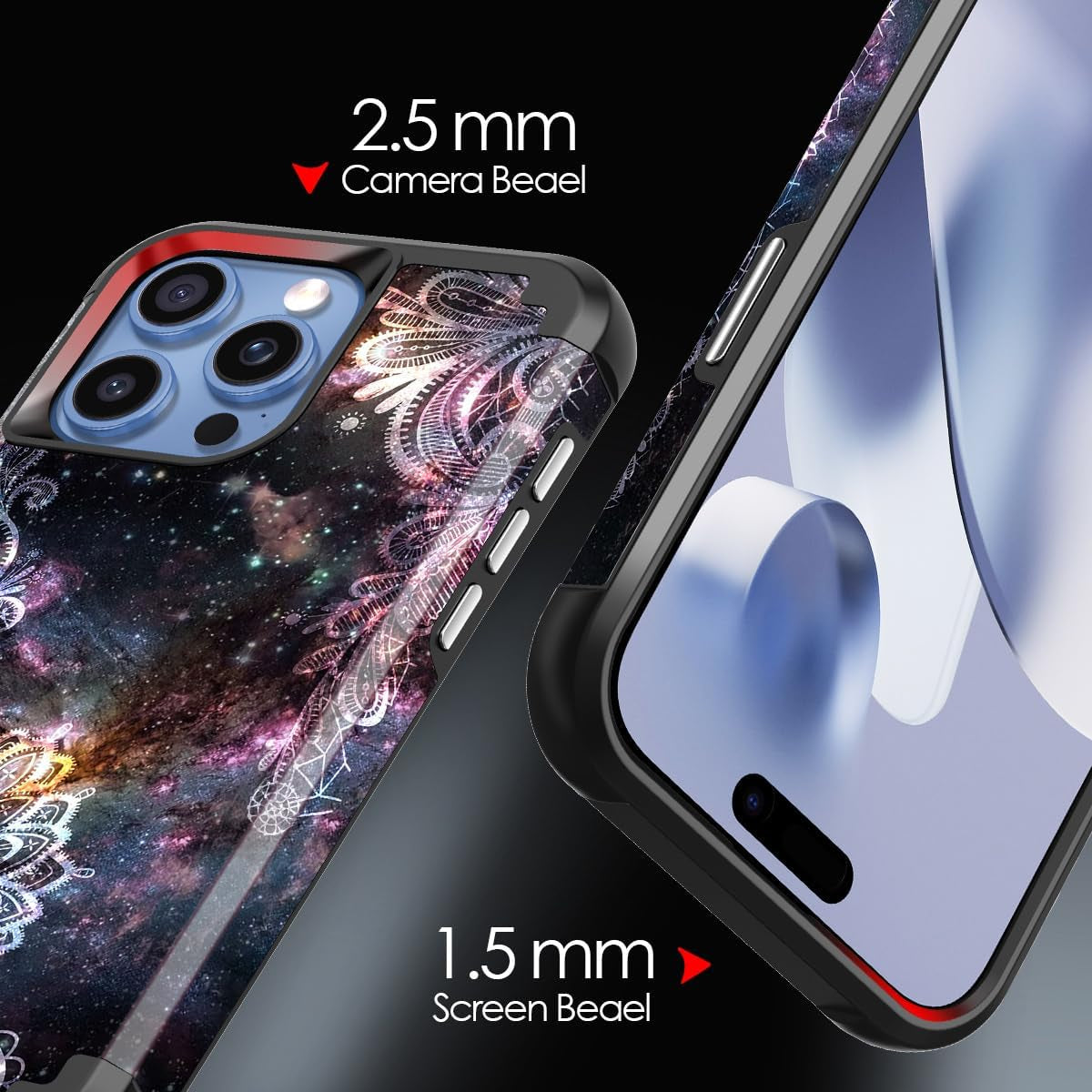 Casetego for Iphone 15 Pro Max Case,Two Layer Heavy Duty Sturdy Shockproof Full Body Rugged Hard Pc+Soft TPU Bumper Protective Girls Cover Case for Apple Iphone 15 Pro Max 6.7 Inch,Black  Casetego   