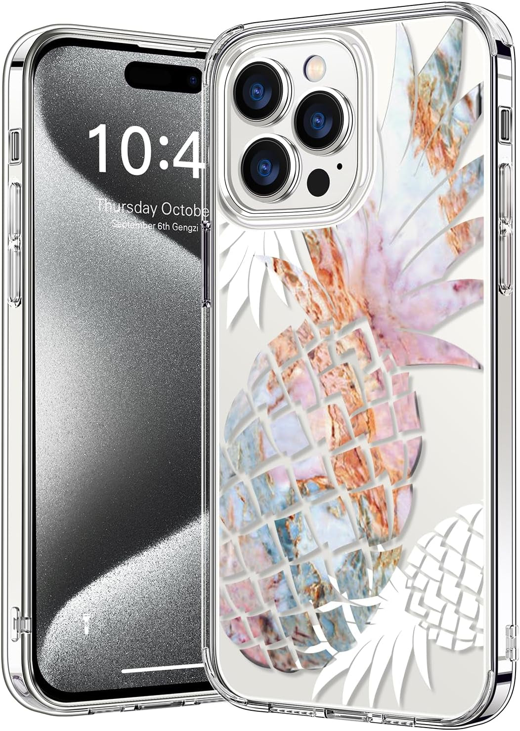 Bicol Compatible with Iphone 15 Pro Case,Crystal Clear Cover with Fashionable Designs for Girls Women,Slim Fit Shockproof Protective Acrylic Phone Case 6.1 Inch,Beautiful Elephant  bicol   