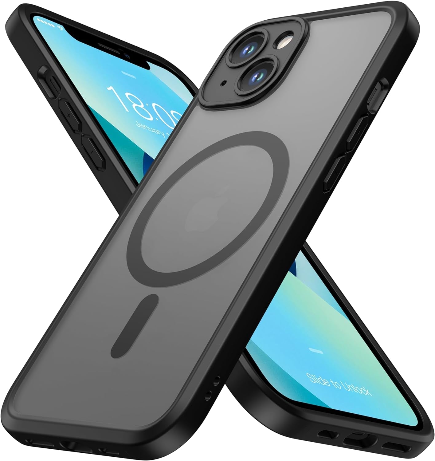 Impactstrong Magnetic Guard Designed for Iphone 15 Case [Camera Protection] [Military Grade Drop Tested] [Compatible with Magsafe] Slim Translucent Matte Phone Case (6.1") - Gray  ImpactStrong   