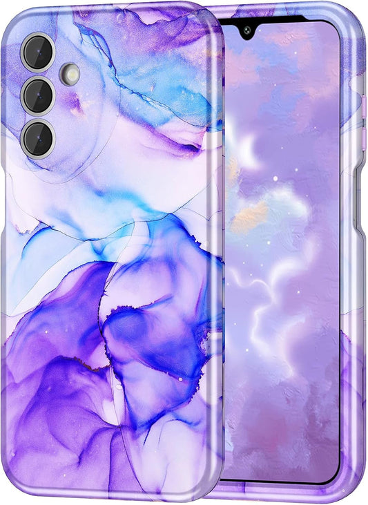 Hekodonk for Galaxy A15 5G Case,Heavy Duty Full Body Shockproof Drop Rugged Protection 3 in 1 TPU+PC Slim Marble Phone Case Dustproof Anti-Scratch Cover for Samsung Galaxy A15 5G,Blue Marble