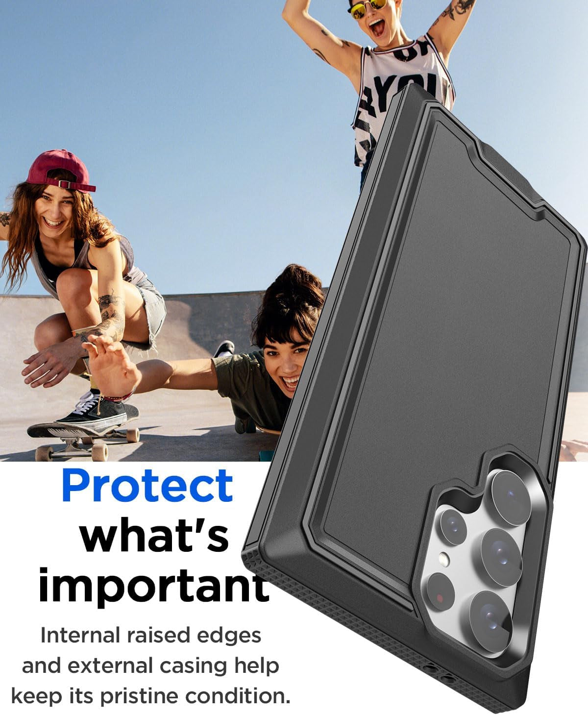 Aicase for Samsung Galaxy S24 Ultra Case with Glass Screen Protector,Heavy Duty Drop Protection Full Body Rugged Shockproof Military Protective Tough Durable Cover for Galaxy S24 Ultra 6.8" 5G 2024_1