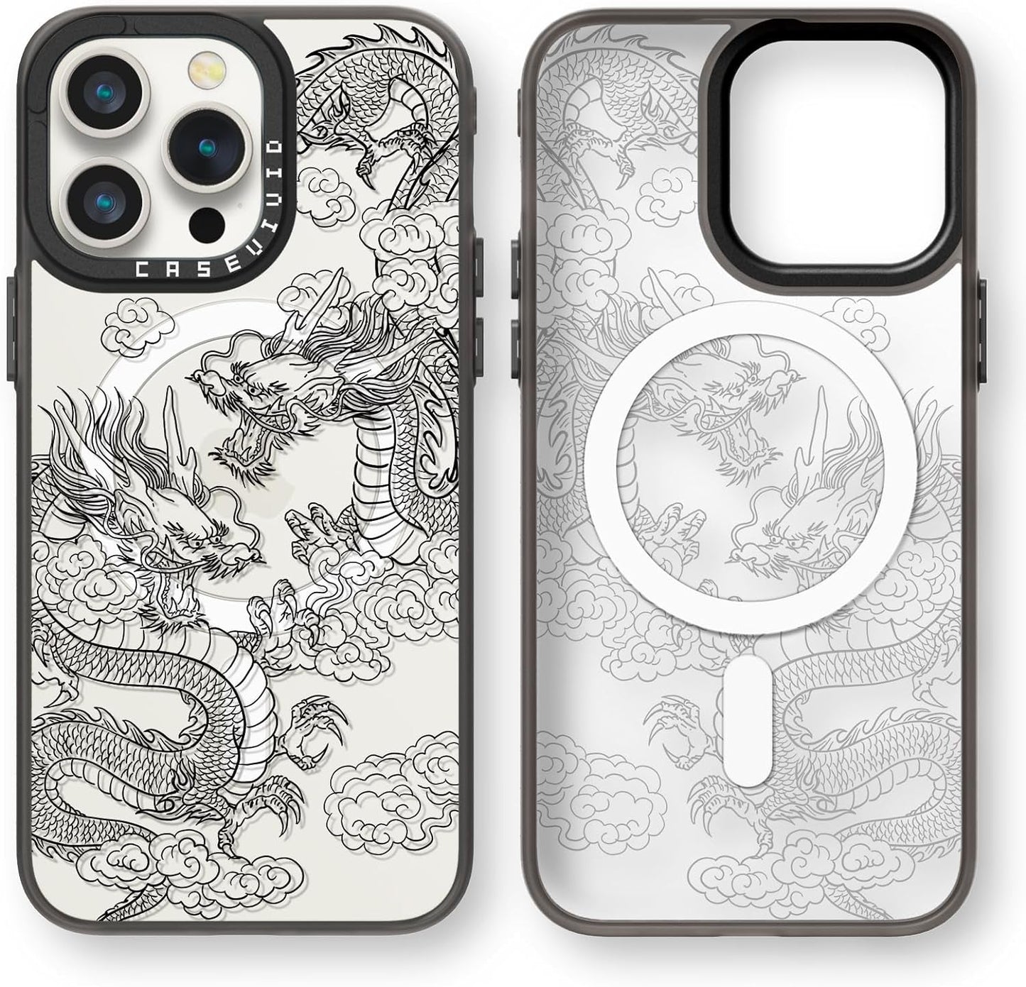 Casevivid Compatible for Iphone 15 Pro Case Cute Aesthetic - Durable Fashion Funny Phone Case - Girly Butterfly Pattern Print Cover Design for Woman Girl 6.1 Inches Black  CASEVIVID   