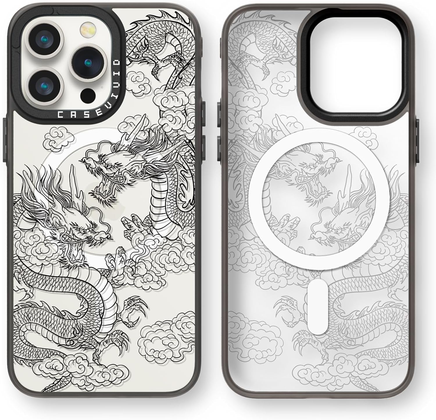 Casevivid Compatible for Iphone 15 Pro Case Cute Aesthetic - Durable Fashion Funny Phone Case - Girly Butterfly Pattern Print Cover Design for Woman Girl 6.1 Inches Black  CASEVIVID   