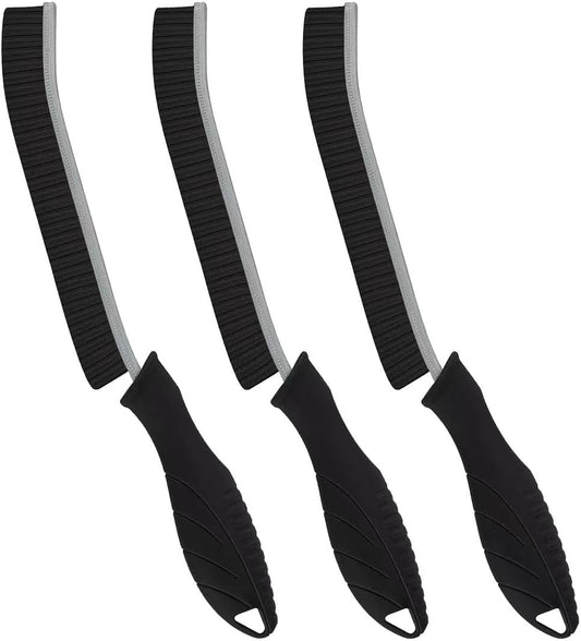 Sxhyf Hard Bristle Crevice Cleaning Brush - Multifunctional Gap Cleaning Brush, Bathroom Cleaning Brush, Grout Brush, Crevice Cleaning Tools for Household Use, Kitchen, Window, Vehicle(Black Handles)  SXhyf   