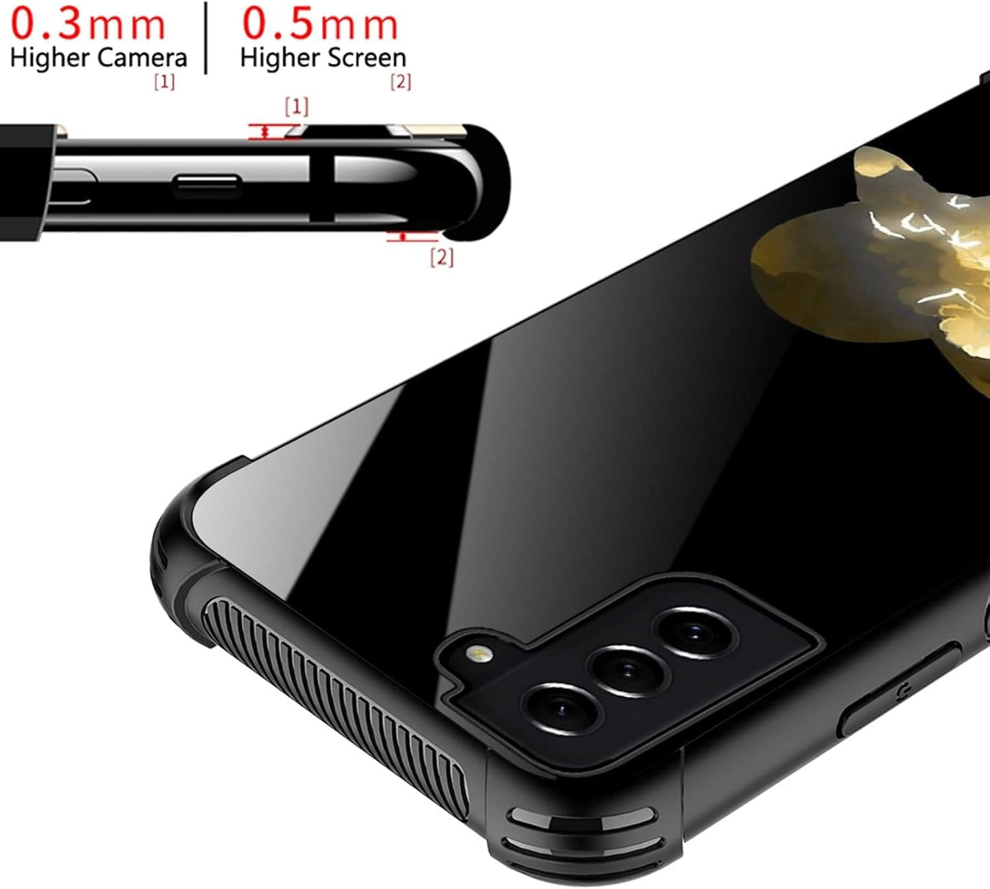 Compatible with Samsung Galaxy S22 plus Case,Man and Boat Anime Pattern Design Shockproof Non-Slip Case for Samsung Galaxy S22 Plus