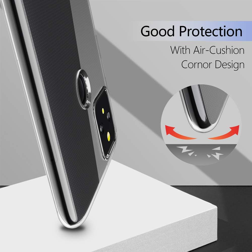 For Google Pixel 5 Slim Case,Thin Silicone Flexible Soft TPU Gel Lightweight Anti-Scratch Shockproof Protective Case Cover for Pixel 5,Crystal Clear  SNOSHO   