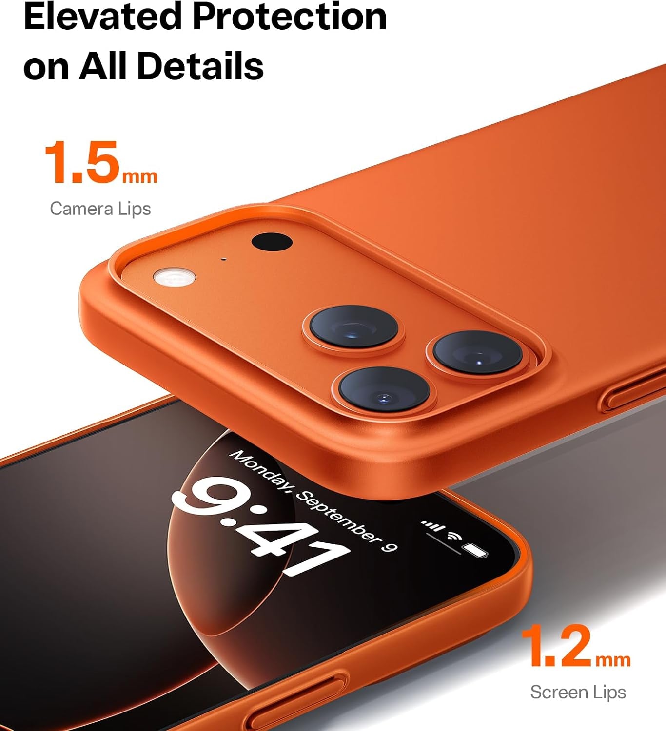 TORRAS Slim Fit for Iphone 17 Pro Max Case, Ultra Thin 17 Pro Max Case, Lightweight Matte Anti-Scratch Hard PC Cover Phone Case for Iphone 17 Pro Max 6.9 Inch,Cosmic Orange