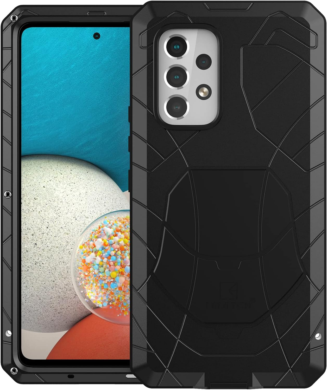 For Galaxy A53 5G Metal Case,A53 5G Heavy Duty Protective Case,Hard Cover Armor Silicone Rugged Bumper Shockproof Defender Rubber for Samsung Galaxy A53 5G 2022 (Blue)