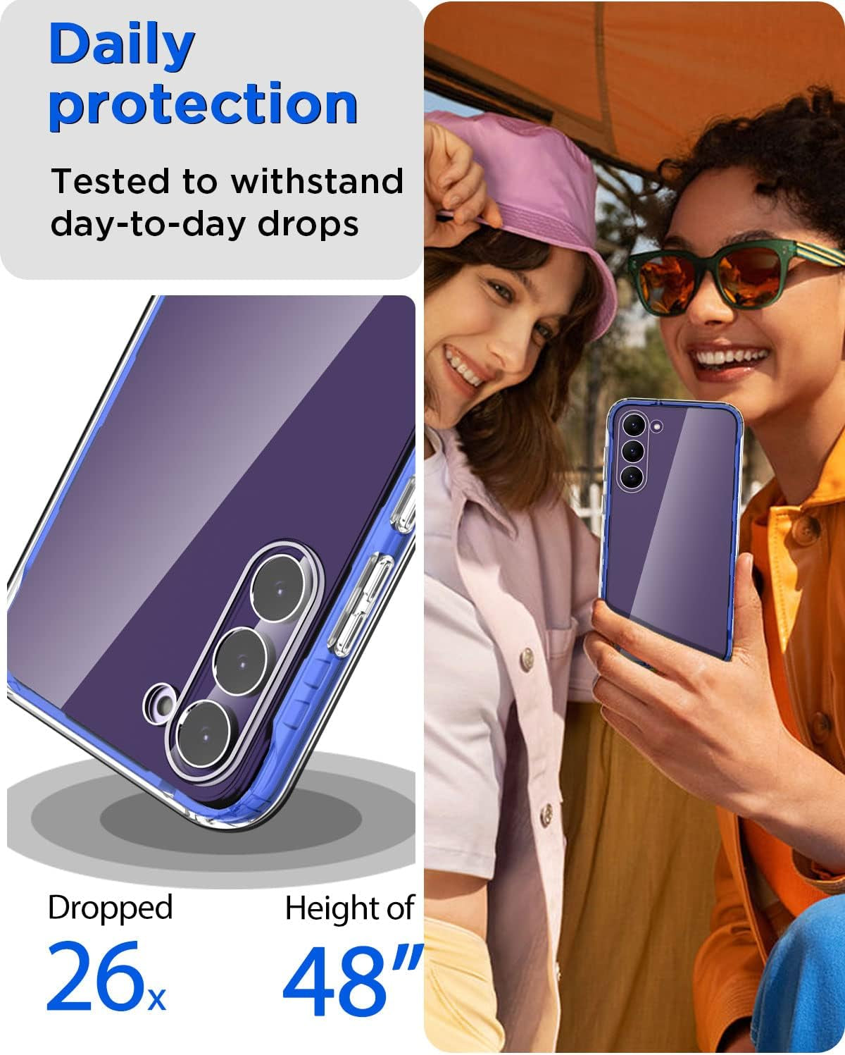 Aicase for Samsung Galaxy S23 plus Case Clear Full Body Rugged With[Tempered Screen Protector] Bumper Slim Soft Silicone Heavy Duty Protection Shockproof Cover for Samsung S23 plus Case 6.6" 2023_3