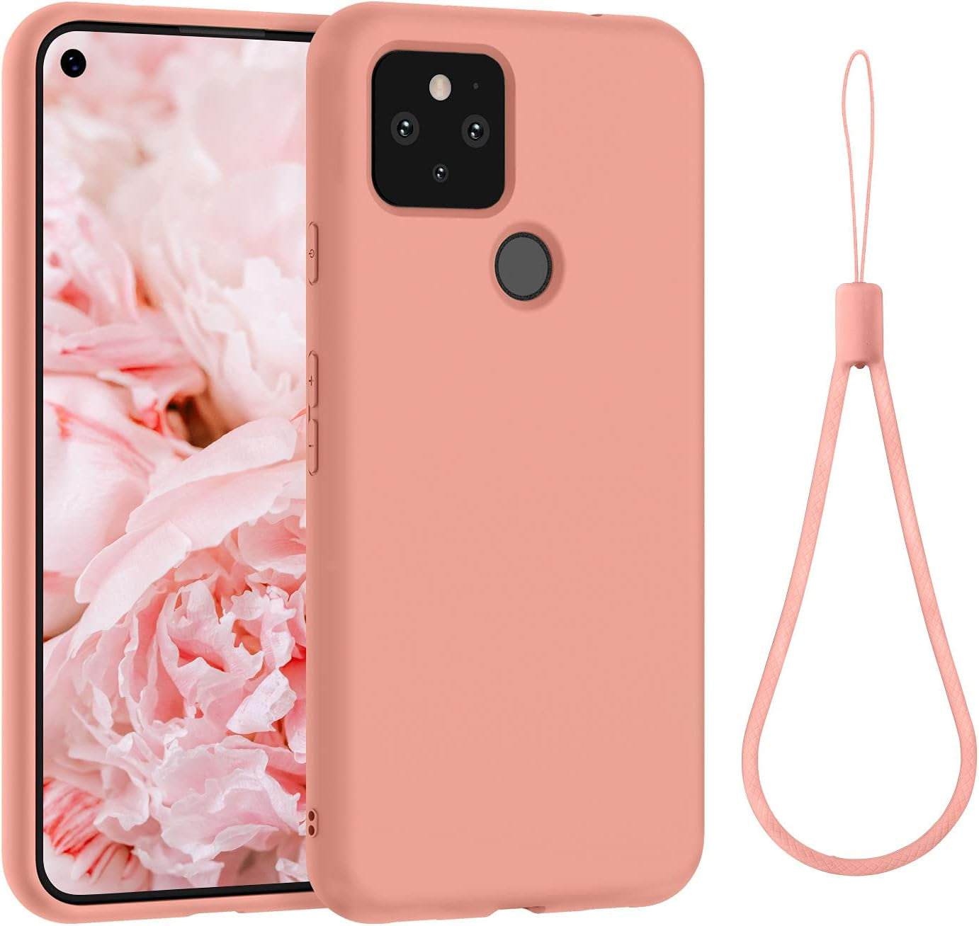 ABITKU Compatible with Google Pixel 5A Case, Slim Silicone Gel Rubber Case Cover (With Microfiber Lining) Full Body Shockproof Design for Google Pixel 5A 6.34 Inch 2021(Pink  abitku Pink  