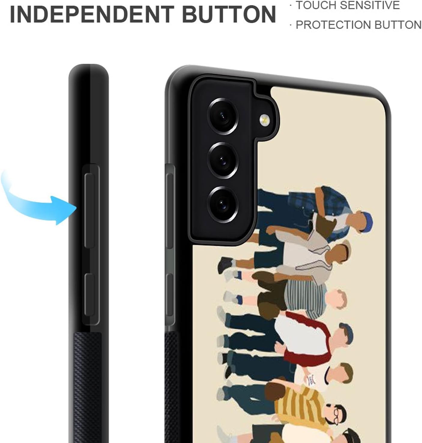 Compatible with Samsung Galaxy S22 plus Case with a Group of Baseball Boys Pattern Design Plastic Samsung Galaxy S22 plus Case TPU Bumper Protective Case Samsung Galaxy S22 Plus