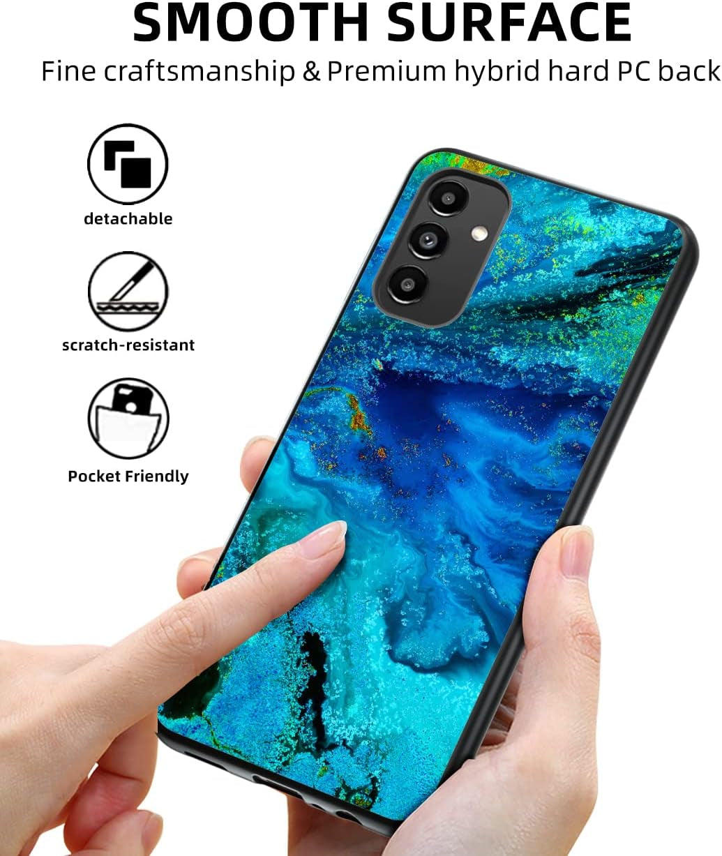 For Samsung Galaxy A13 Case, Slim Fit Glow in the Dark Hybrid Hard PC Soft TPU Bumper Shockproof Drop Protective Girls Women Men Phone Cover for Samsung Galaxy A13 5G Case.-6.5" Inch. Blue