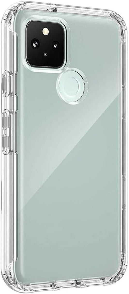 Designed for Google Pixel 5 Transparent Case, Full-Body Hybrid Shockproof Cover Clear Case for Goolge Pixel 5  YJ189-Pixel 5 Clear Case   