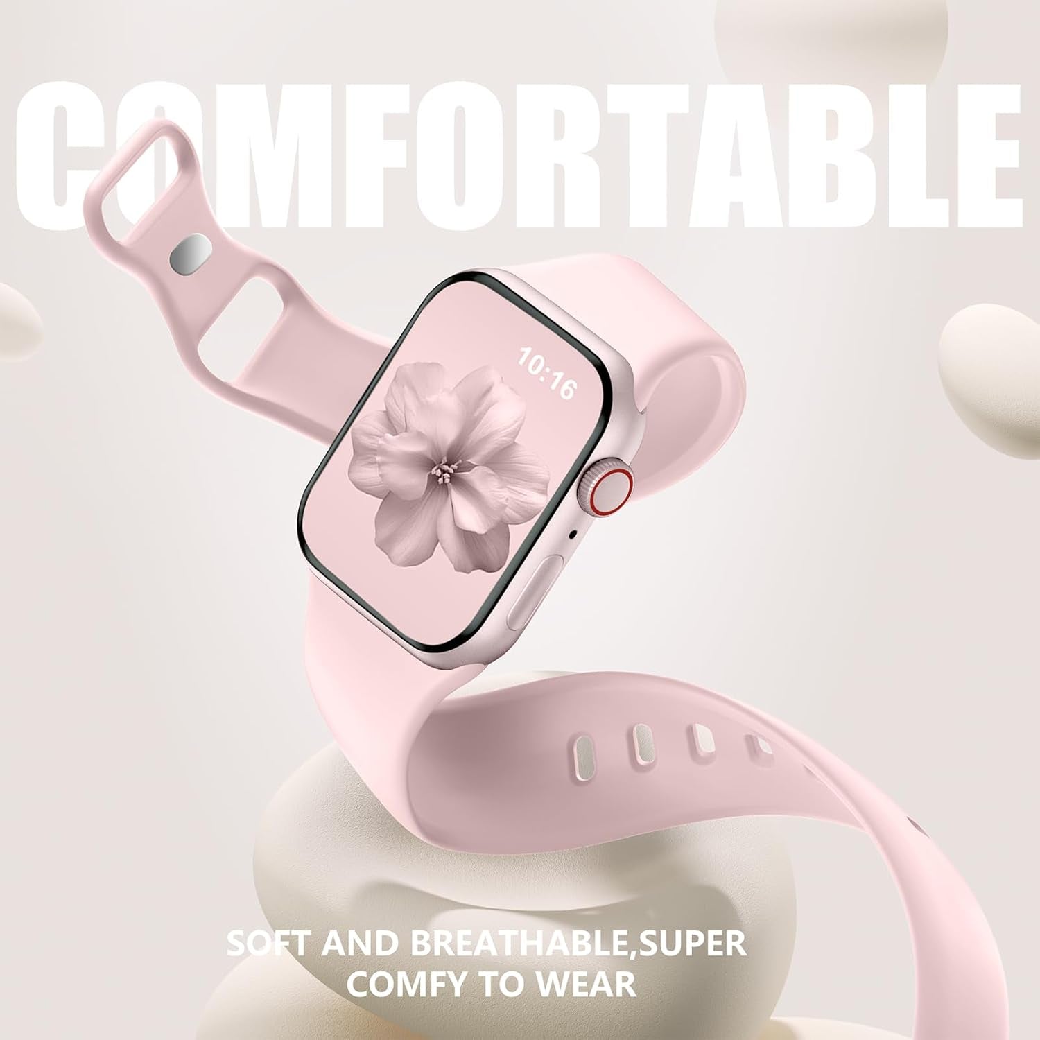 6 Pack Floral Engraved Bands & 6 Pack Sport Bands Compatible with Apple Watch Bands for Women 40Mm 41Mm 38Mm