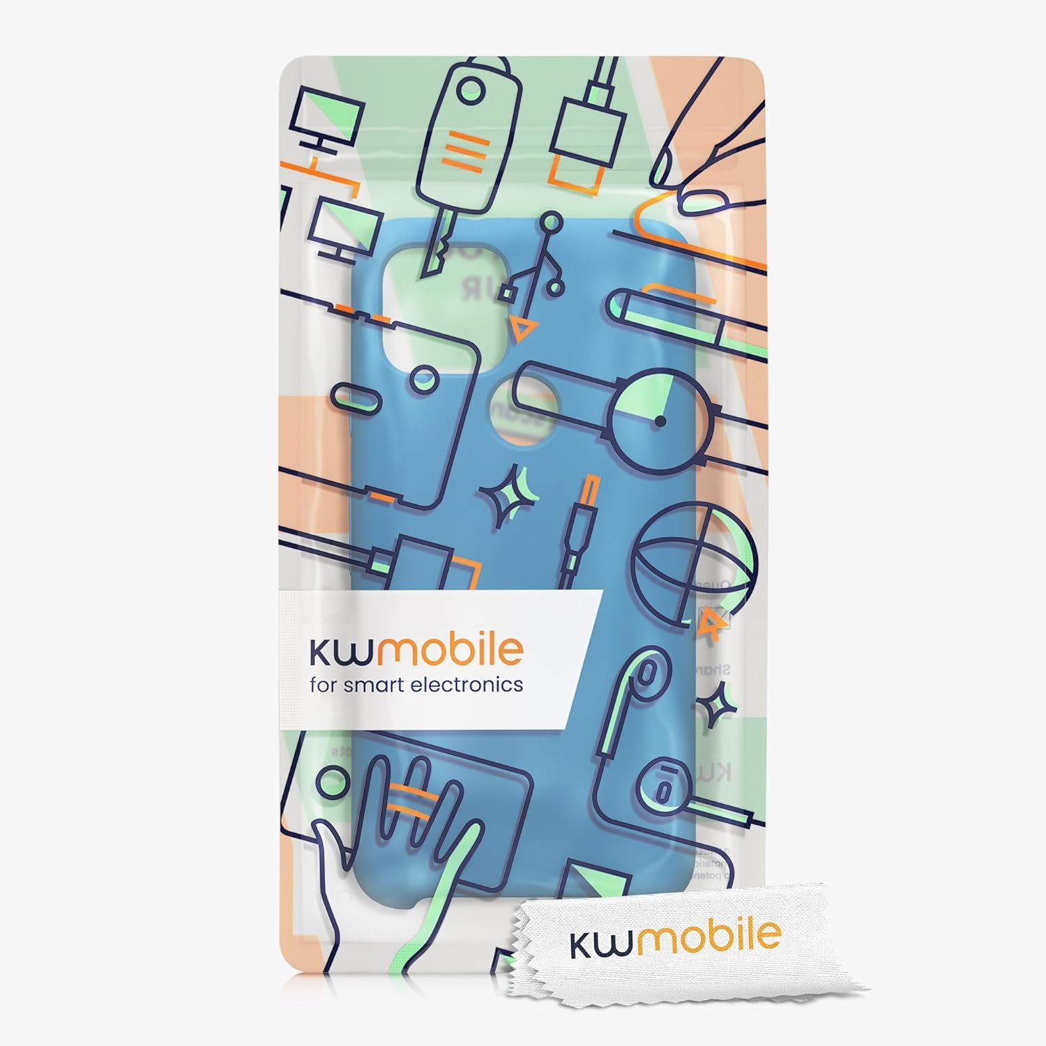 Kwmobile Case Compatible with Google Pixel 5 Case - TPU Silicone Phone Cover with Soft Finish - Blue Reef  KW-Commerce   