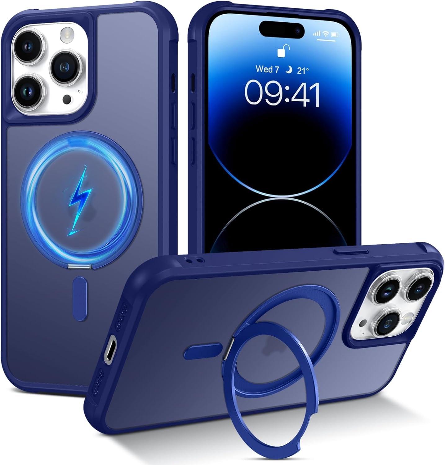 BENTOBEN for Iphone 14 Pro Max Phone Case with Invisible Magnetic Stand,Iphone 14 Pro Max Case[Compatible with Magsafe]Translucent Shockproof Women Men Protective Case for Iphone 14 Pro Max 6.7",Black  BENTOBEN   