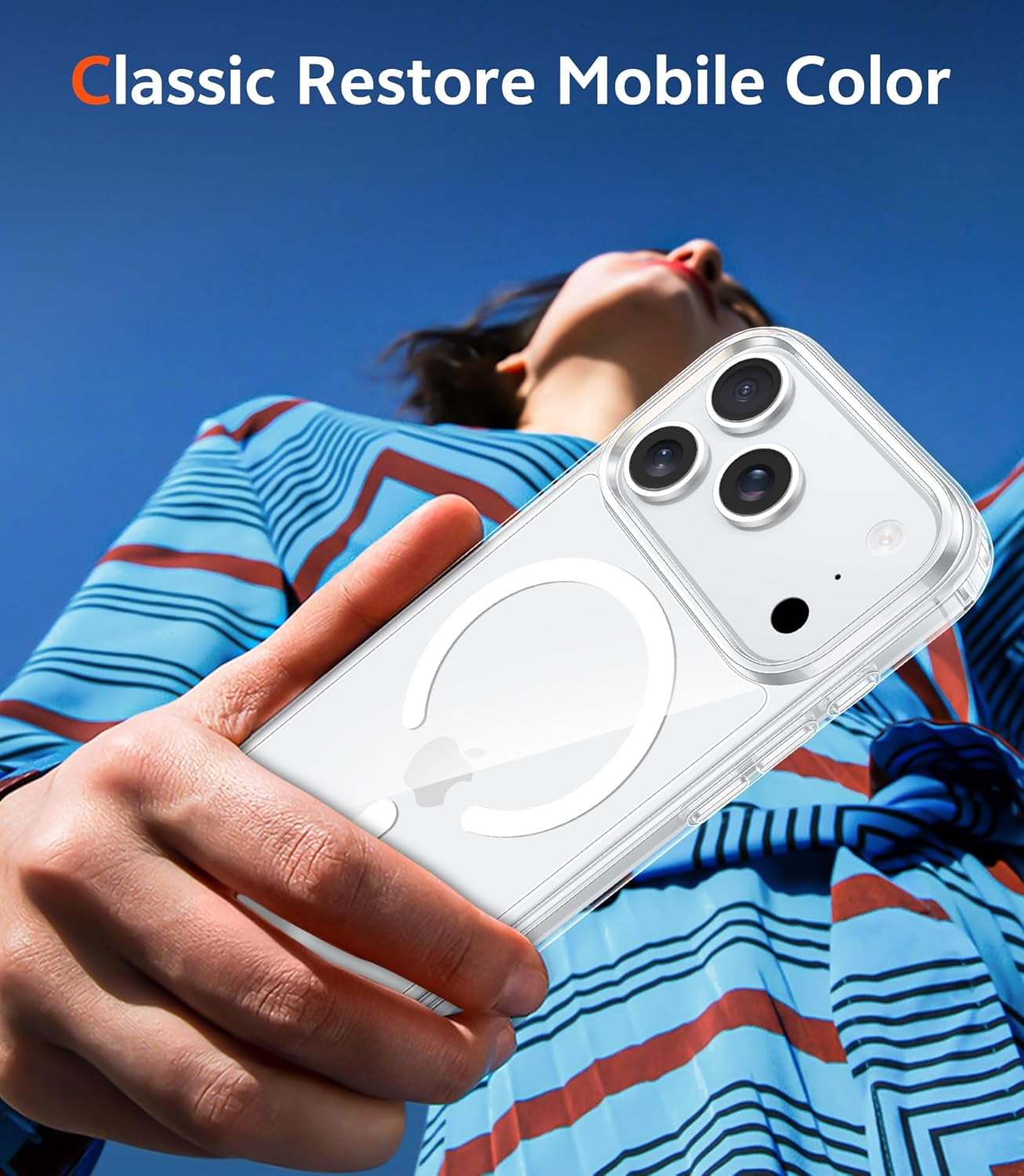 FNTCASE for Iphone 17 Pro-Max Case: Clear Magnetic Phone Cases with Screen Protector Compatible with Magsafe Slim anti Yellowing Rugged Shockproof Protective Transparent Cell Cover (A-Clear)