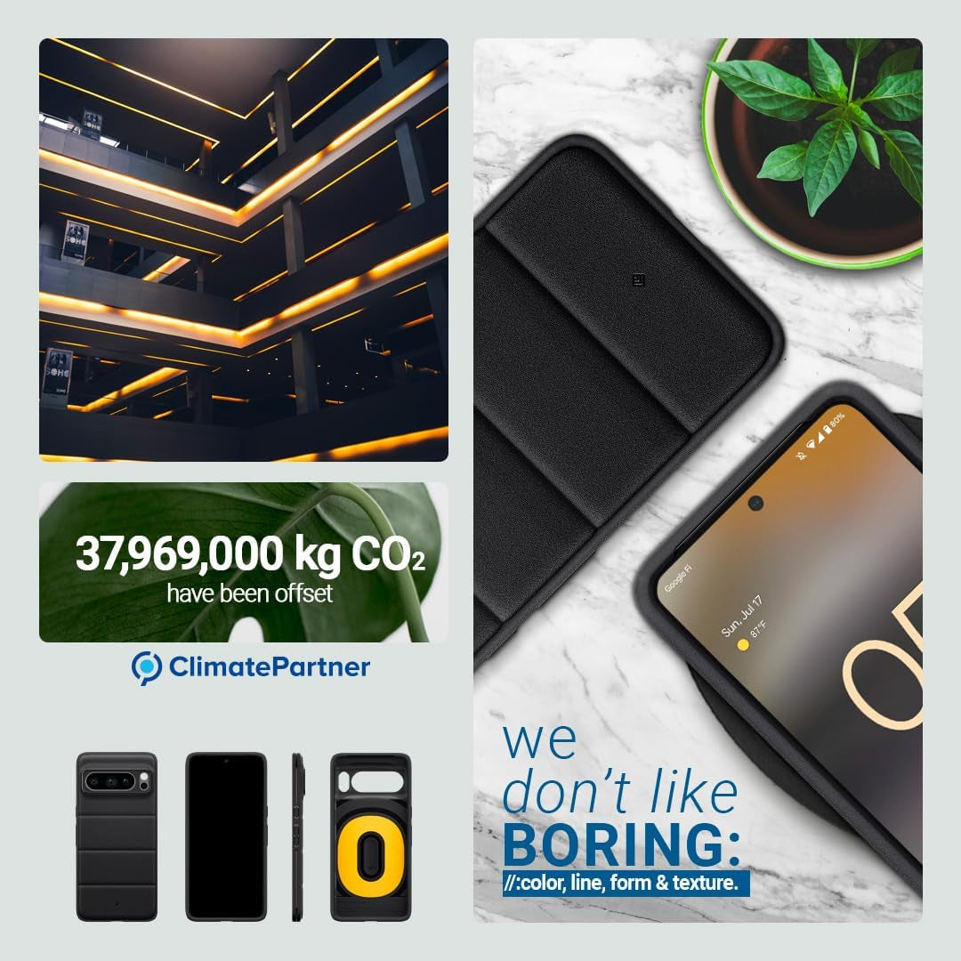 Caseology Athlex Grippable Protective Case Compatible with Google Pixel 8 Pro Case 5G [Military Grade Drop Tested](2023) - Active Black  Spigen   