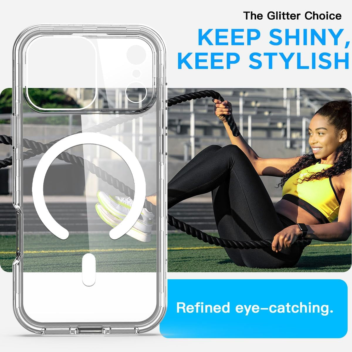 Aicase for Iphone 17 Pro Max Case Clear[Compatible with Magsafe] Heavy Duty Drop Protection Full Body Rugged Shockproof/Dust Proof 3-Layer Military Protective Tough Durable Phone Cover 6.9"