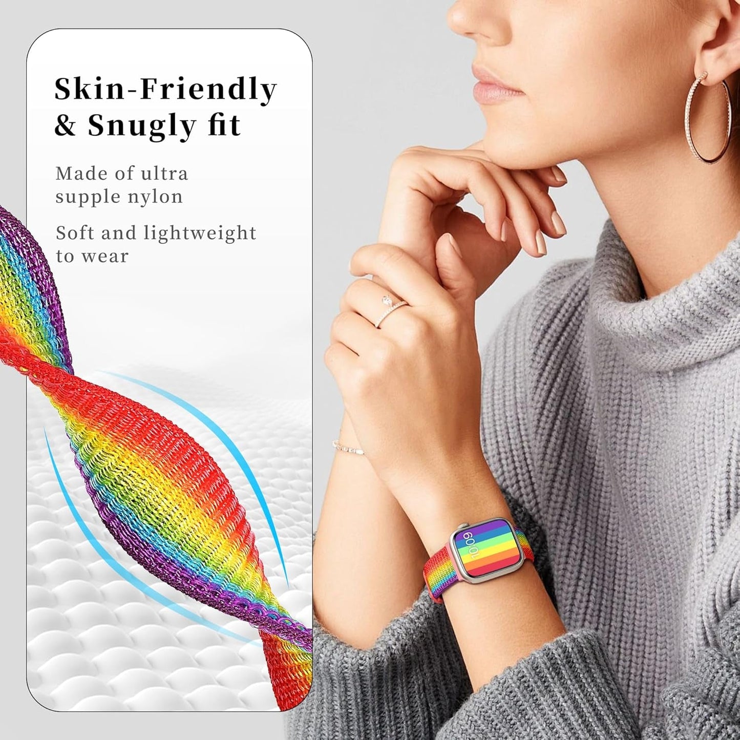 Durable and Breathable Sport Nylon Loop Band Compatible with Apple Watch Bands for Men Women 49Mm 45Mm 44Mm 42Mm, Lightweight Soft Strap for Iwatch Series Ultra 2 Ultra 9 8 7 6 5 4 3 2 1 SE