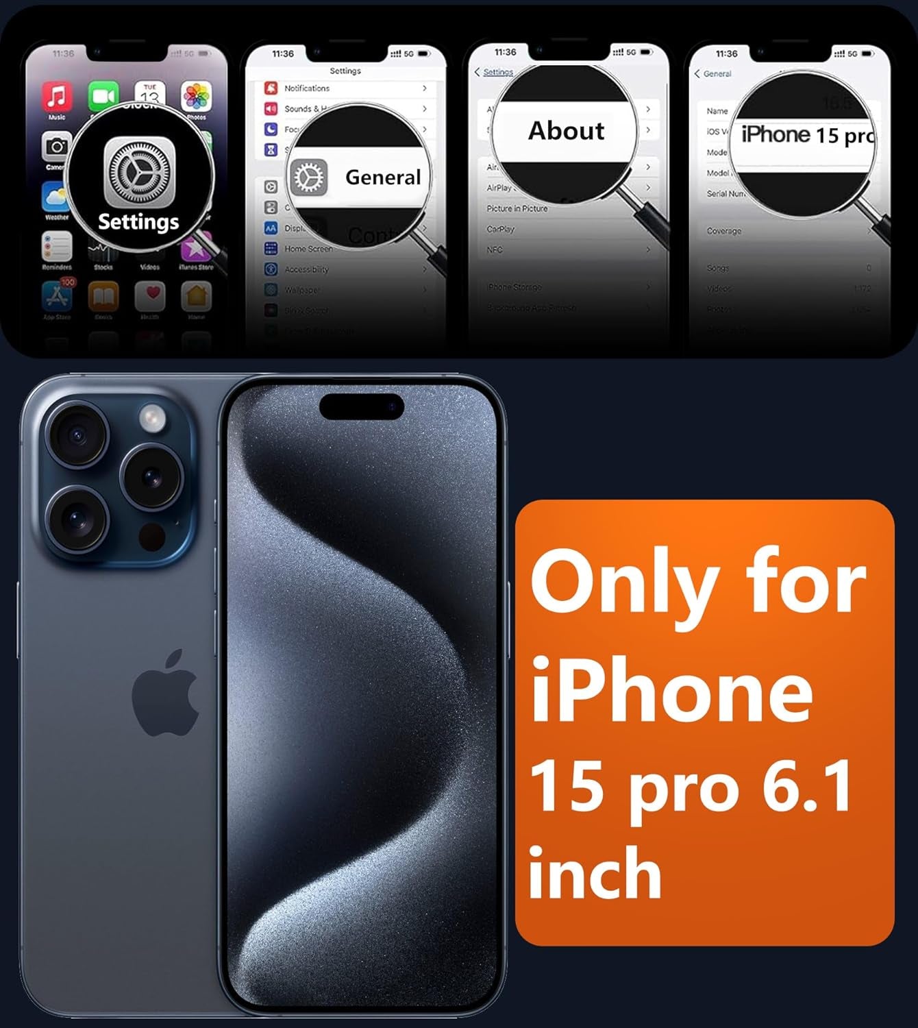 FNTCASE for Iphone 15 Pro Case: Strong Magnetic Slim Translucent Matte Case | Military-Grade Rugged Shockproof Drop Protection & Anti-Fingerprint Lightweight Thin Frosted Cell Phone Cover  FNTCASE   
