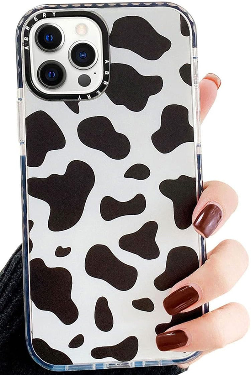 Abbery Designed for Iphone 15 plus Case Cow Print Clear with Design Cow Pattern Cute Durable Silicone TPU Sturdy Shockproof Protective Woman Girls Aessthetic Phone Cover (For Iphone 15 Plus)  Abbery For Iphone 11 Pro Max  