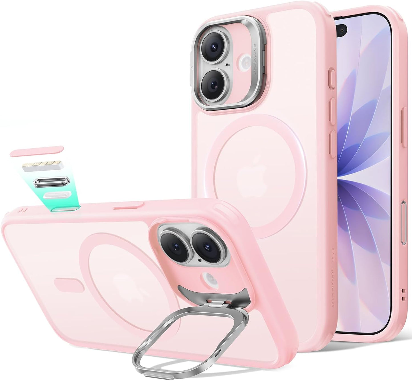 ESR for Iphone 17 Pro Max Case with Stash Stand, Camera Control Cover Compatible with Magsafe, Military-Grade Drop Protection Phone Case for Iphone 17 Pro Max, Scratch-Resistant Back Cover, Clear