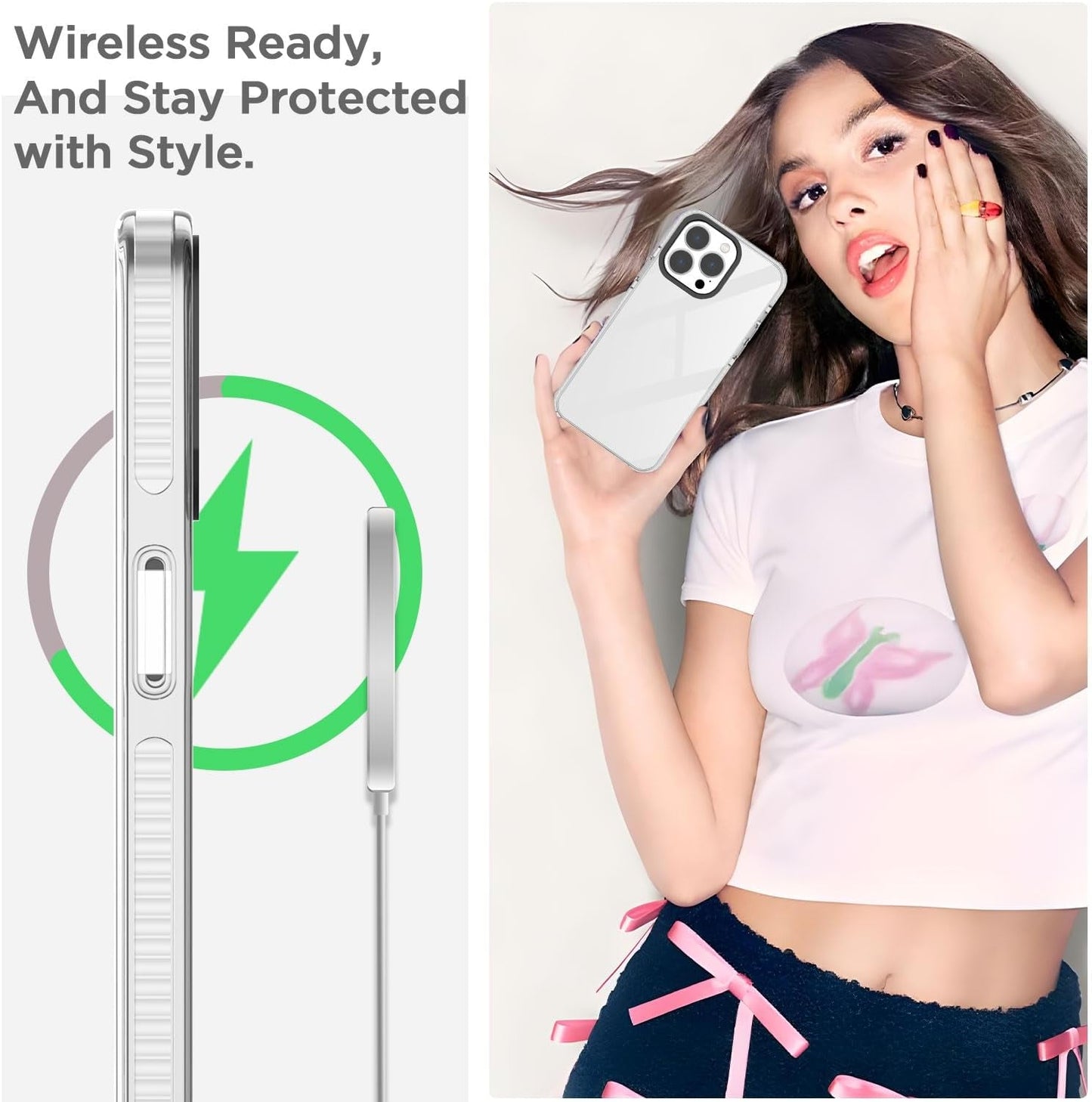 Aicase Compatible with Iphone 15 Pro Max Case Clear, Slim Thin Lightweight Transparent [Non-Yellowing] Vibrant Design Protective Phone  AICase   