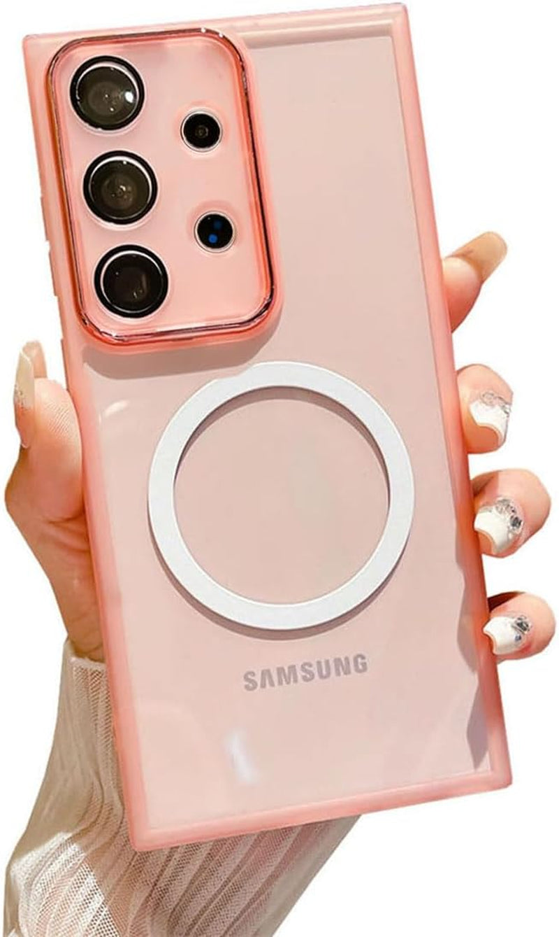 Compatible with Galaxy A53 5G Magnetic Clear Case[Compatible with Magsafe] Transparent Slim Thin TPU Bumper Shockproof Camera Lens Protective Cover Phone Case for Samsung Galaxy A53 5G(Clear)