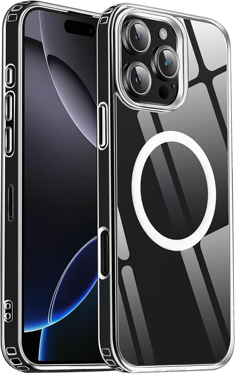 For Iphone 17 Pro Max Case with Camera Lens Protector[10Ft Military-Grade Protection] Compatible with Fit Magsafe Shockproof Slim Thin Cover Case for Iphone 17 Pro Max 6.9 Inch, Orange Bumper