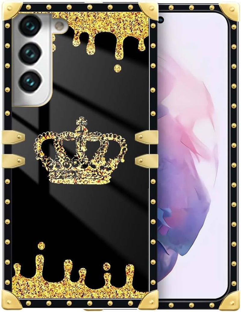 Compatible with Samsung Galaxy S22 plus Case, J Brown Black Girl A01 Luxury TPU Corner Shockproof Protection Cover for Women Girls for Samsung Galaxy S22 Plus