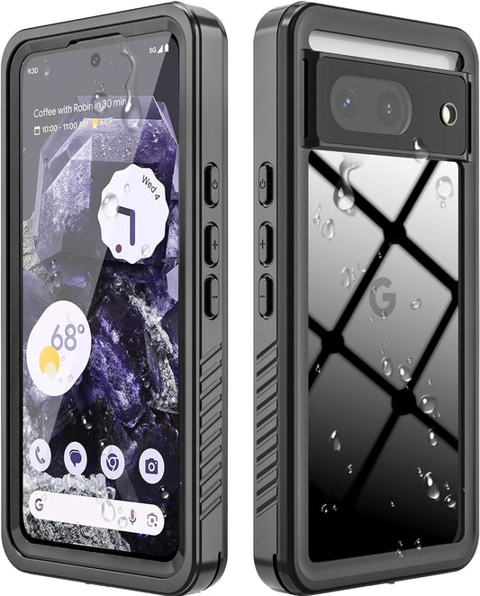 Hllhunkhe for Google Pixel 8 Case, Pixel 8 Waterproof Case with Built-In Screen Protector, Rugged Full Body Underwater Dustproof Shockproof Drop Proof Protective Cover for Google Pixel 8, Black  Hllhunkhe   