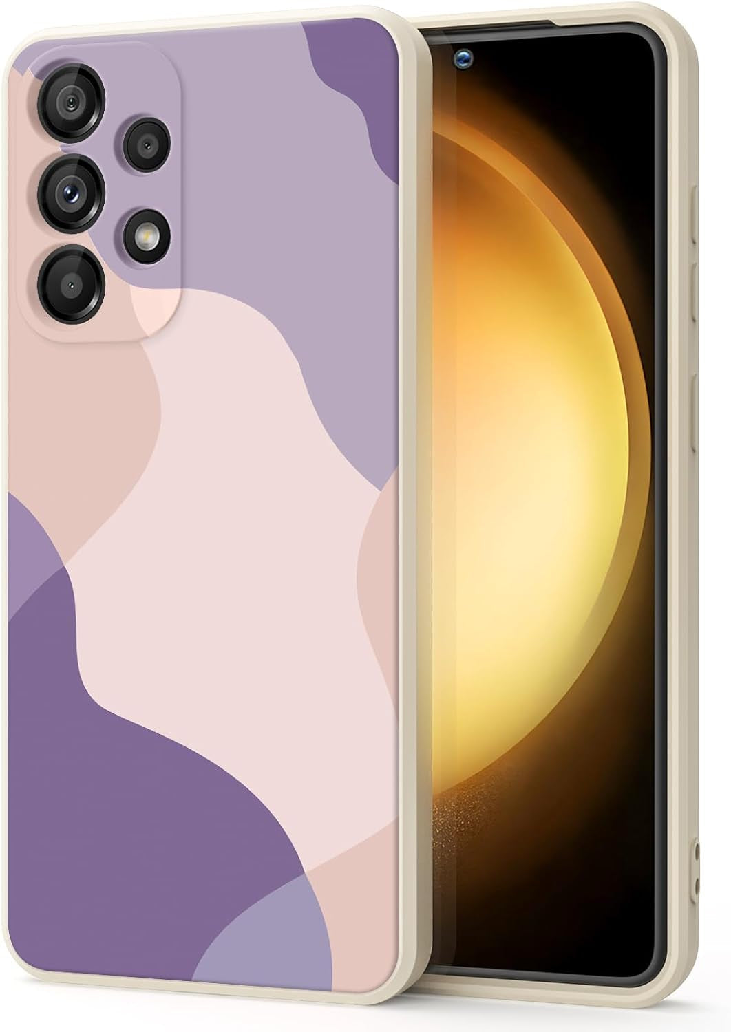 For Samsung Galaxy A53 5G Case, Thin Liquid Silicone Case,Shockproof,Slim Thin Phone Case for Galaxy A53 5G, Full Body Screen Camera Protective Cover-Red 2-Sam A53-03