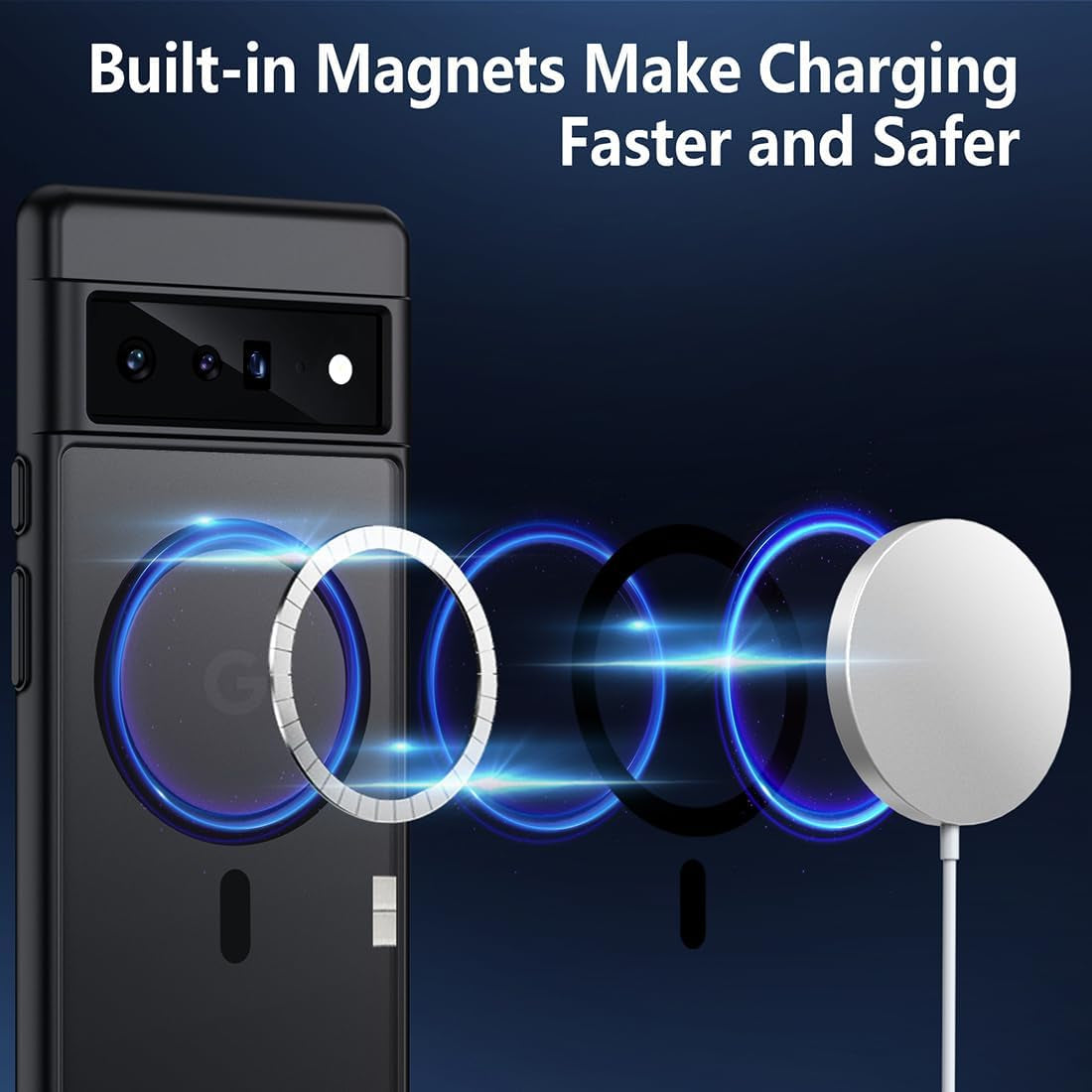 Magnetic Case for Google Pixel 6 Pro, Translucent Matte Anti-Fingerprint,Compatible with Magsafe,Slim Fit Shockproof Protective Phone Case for Pixel 6 Pro Case  TIANNIUKE   