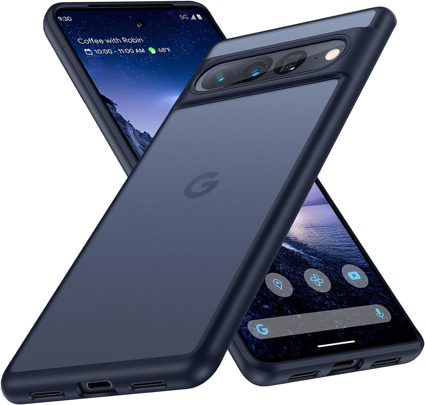 Humixx Shockproof Designed for Google Pixel 7 Pro Case [Military Grade Drop Tested] [Ultimate Silky Touch] Translucent Hard Back Protective Slim Thin Matte Black Phone Cases for Pixel 7 Pro 5G 6.7”  Humixx   