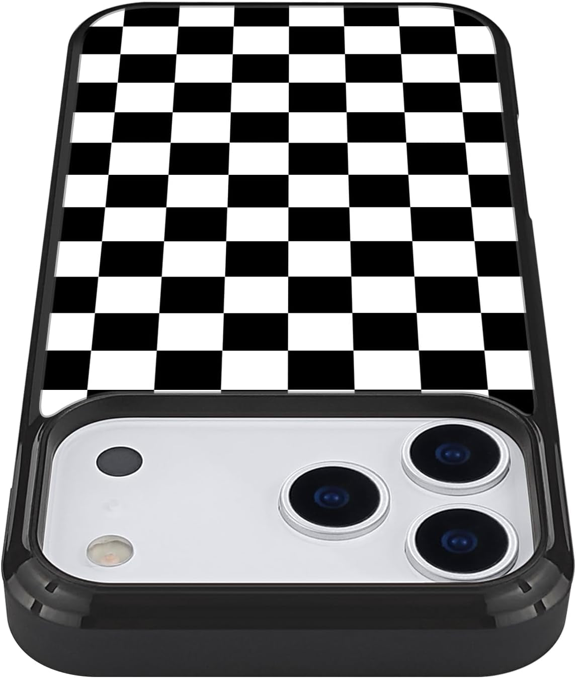 Designed for Iphone 17 Pro Max Case Checkered Pattern [Compatible with Magsafe] Military-Grade Drop Protection Non-Slip Sides Anti-Scratch Back Shockproof Magnetic Case for Iphone 17 Pro Max