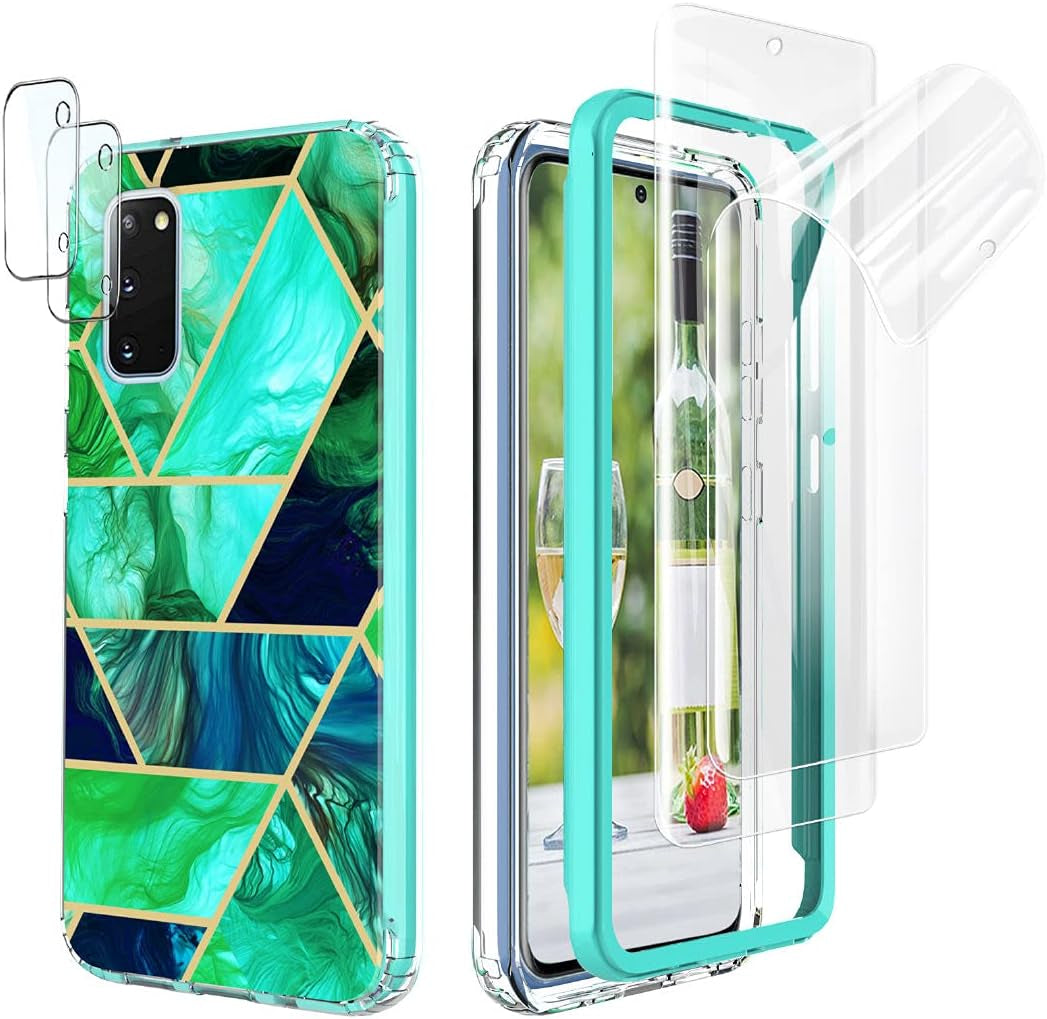 For Samsung Galaxy S22 Ultra Case with Screen Protector, 360 Rotate Ring Kickstand [Work with Magnetic Car Mount], Military Grade Shockproof Phone Case for Samsung S22 Ultra 6.8 Inch, Turquoise