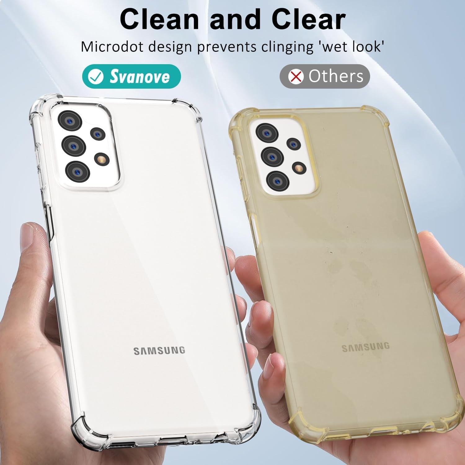 For Samsuang Galaxy A53 5G Case Clear, Transparent Jelly Protective Silicone Phone Case Design for Women Girly Cute Simple, Thin Slim Fit Soft Flexible TPU Shockproof Bumper, Crystal Clear