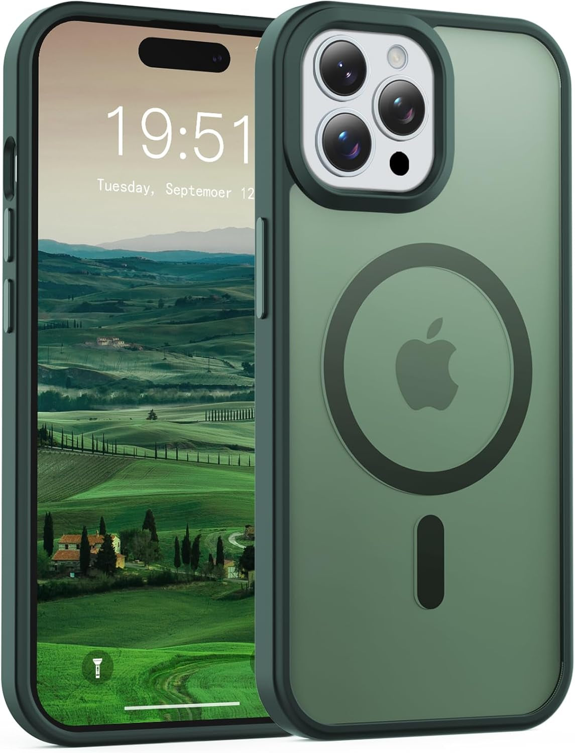 Temdan for Iphone 17 Pro Max Case Clear with Screen Protector, Compatible with Magsafe, Anti-Yellowing, Military-Grade Protection, Shockproof Slim Magnetic Phone Case Cover, Transparent