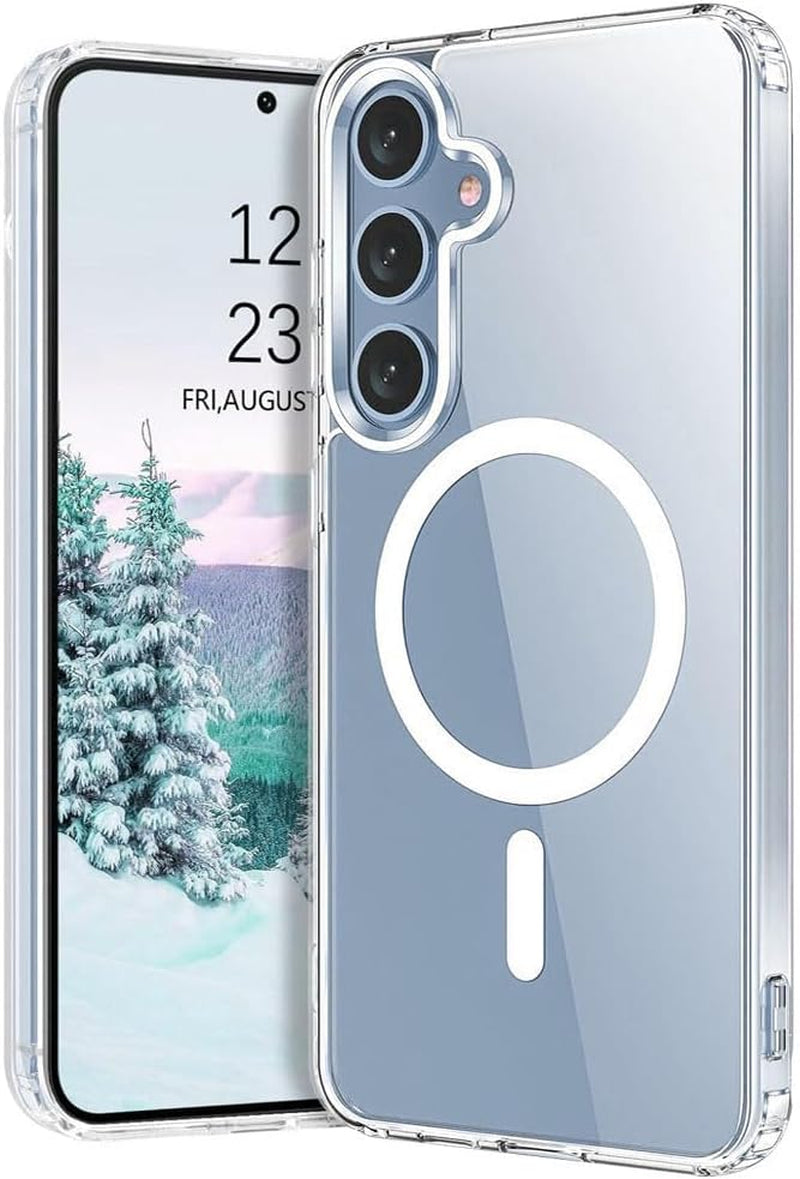 Compatible with Samsung Galaxy S22 plus 5G Case Clear, Compatible with Magsafe, Shockproof Military-Grade Protection, Magnetic Phone Case