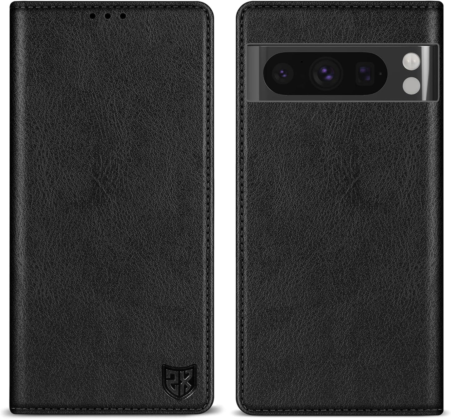 ZZXX for Google Pixel 8 Pro Wallet Case with [RFID Blocking] Card Slot Stand Strong Magnetic Leather Flip Fold Protective Phone Case for Google Pixel 8 Pro Case Wallet(Black-6.7 Inch)  ZZXX Black Google Pixel 8 Pro 