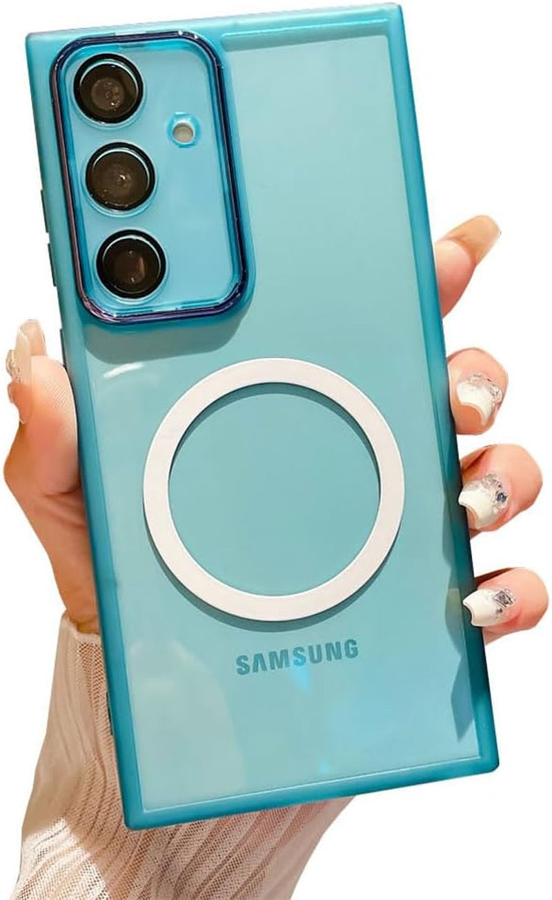 Compatible with Galaxy A53 5G Magnetic Clear Case[Compatible with Magsafe] Transparent Slim Thin TPU Bumper Shockproof Camera Lens Protective Cover Phone Case for Samsung Galaxy A53 5G(Clear)