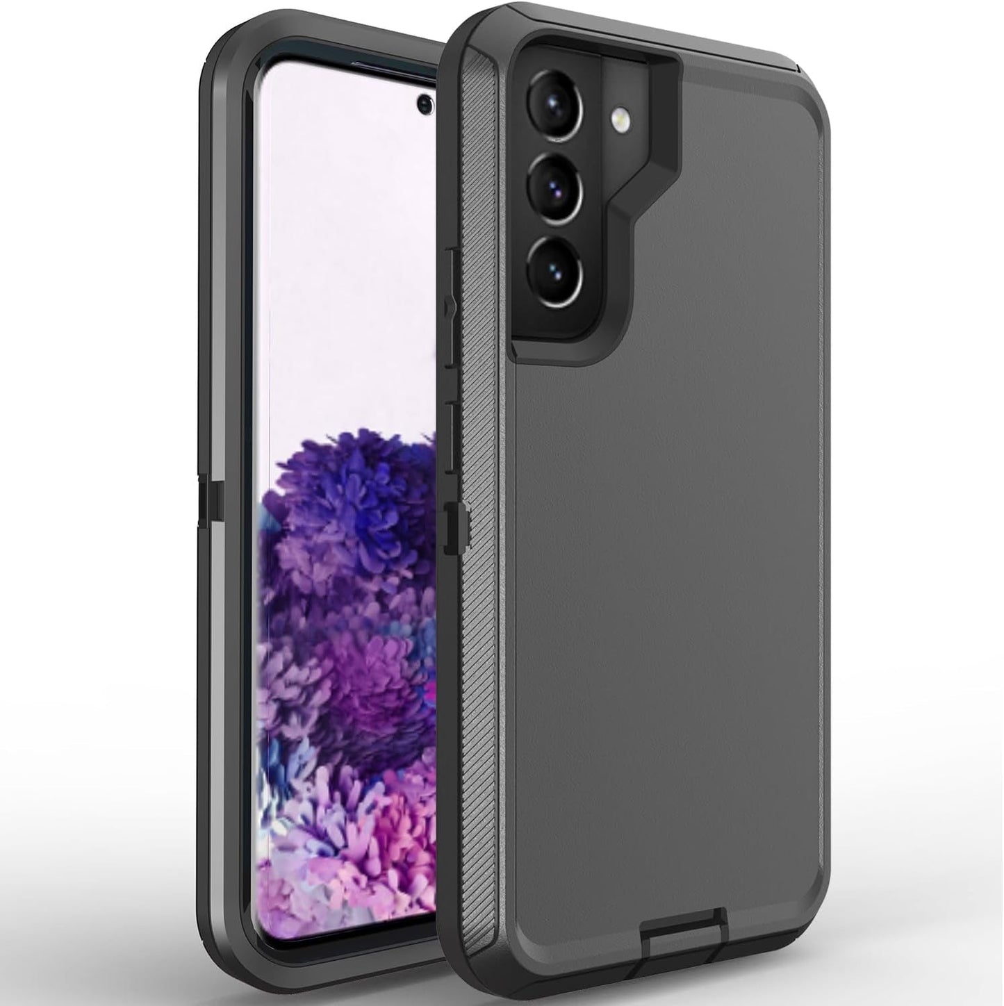 Galaxy S22 plus Case for Samsung Galaxy S22 plus Case Military Drop Shockproof Armor Heavy Duty Rugged 3 in 1 Protection Cover for Galaxy S22+ plus Phone Case (Purple+Rose Red)